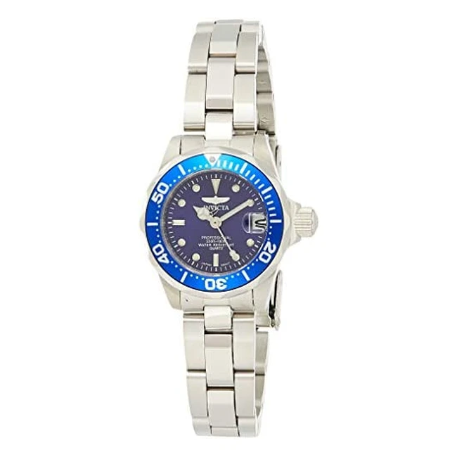 Invicta Pro Diver Womens Quartz Watch - Blue Dial Stainless Steel Case 24mm
