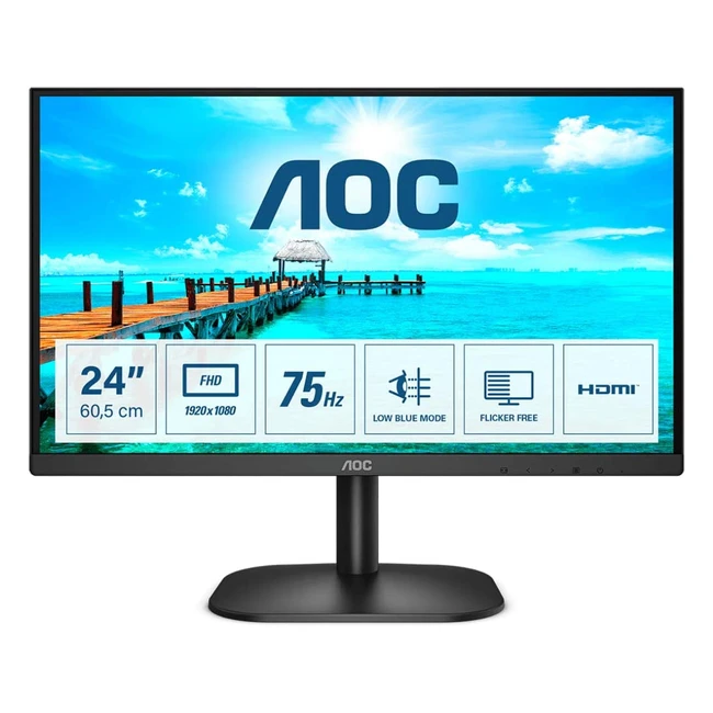 Monitor LCD AOC 24B2XHM2 24'' Full HD VA Panel 4ms 75Hz - Senza Bordi e Low Blue Light