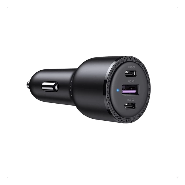 UGREEN USB C Car Charger 69W 3-Port PD65W/20W/SCP2.25W Adapter for iPhone 14 Pro Max, Galaxy S23/S22, Pixel 7/6, iPad, Laptop