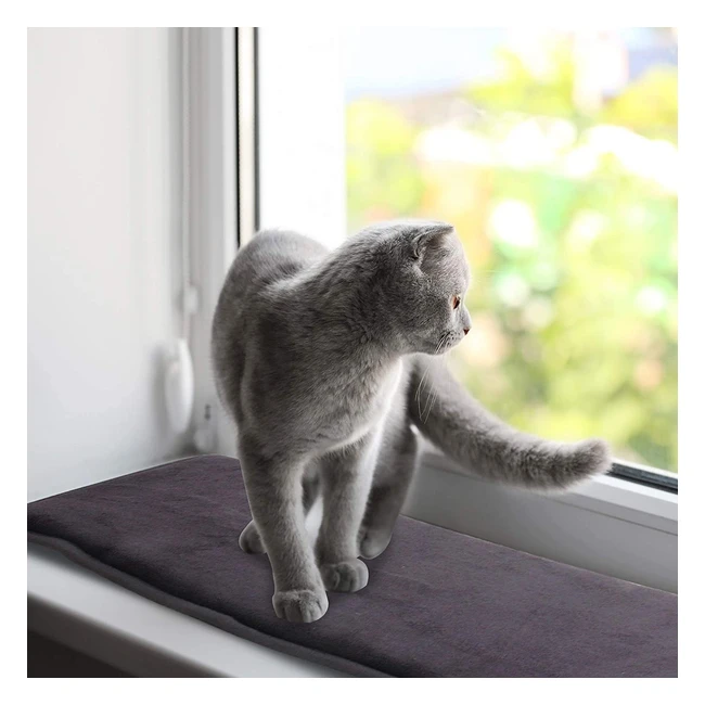 Pet Prime Cat Window Bed Mat 90x28cm - Soft Plush Cover Non-Slip Backing Ultim