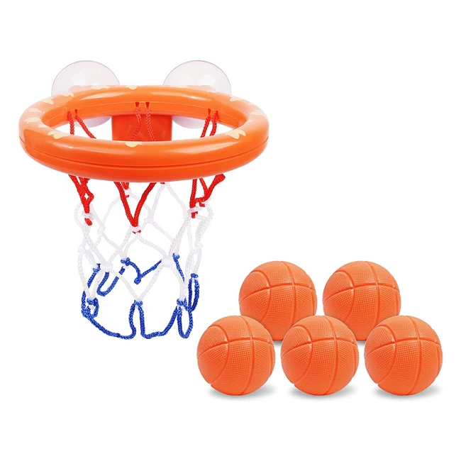 Panier de Basket pour Bébé Vicloon - Ensemble Mini Basket avec 5 Balles et Ventouses