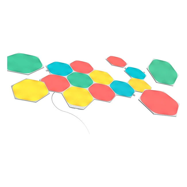 Nanoleaf Shapes Hexagon Starter Kit - Smart Light Panels with Touch Reactive Technology and Rhythm Module