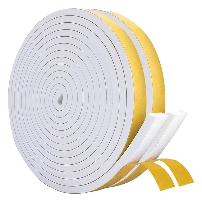 Eono Weather Strip Tape Seals - Strong Adhesive Foam Tape for Doors and Windows 