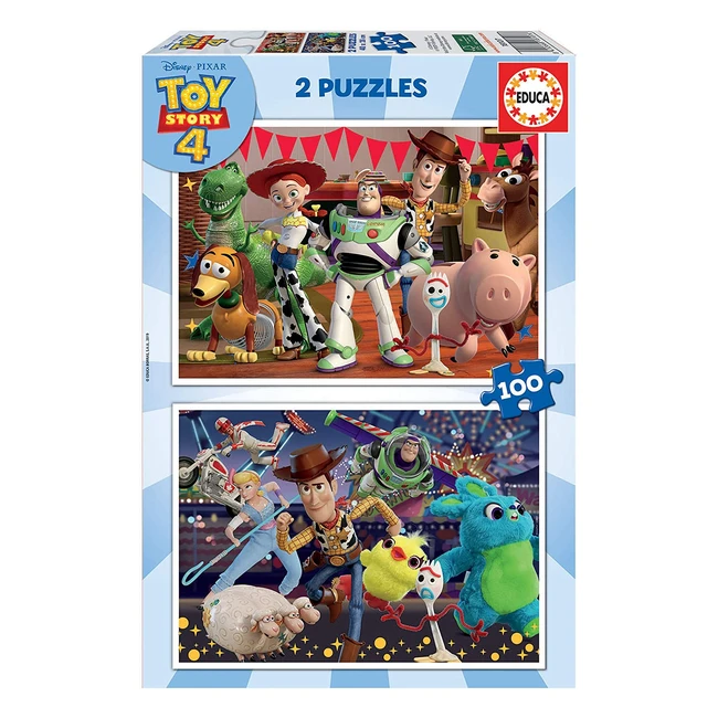 Set de 2 puzzles Toy Story 4 con 100 piezas cada uno - Recomendado a partir de 6