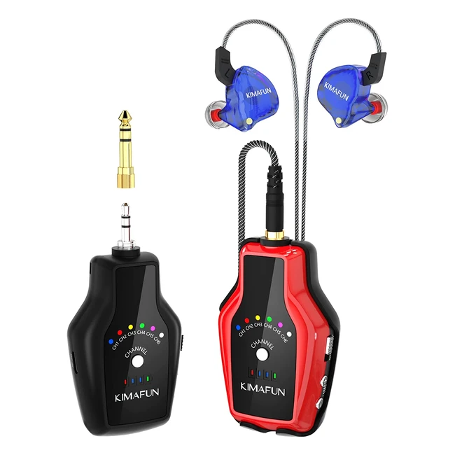 Sistema Inalmbrico In-Ear Kimafun 24G para Monitoreo de Audio en Escenario y G