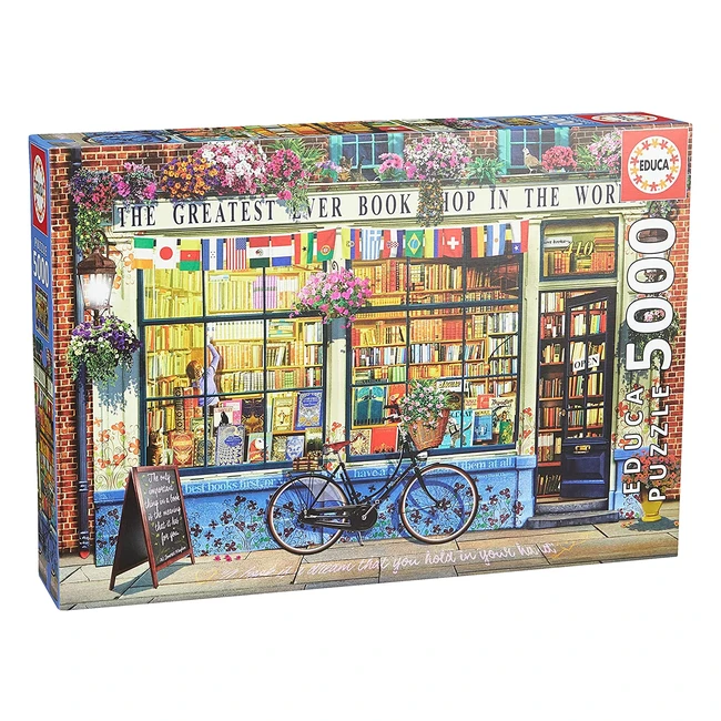 Puzzle Educa 5000 pièces - Meilleure librairie du monde - Ref. 123456 - Image superbe et finition parfaite