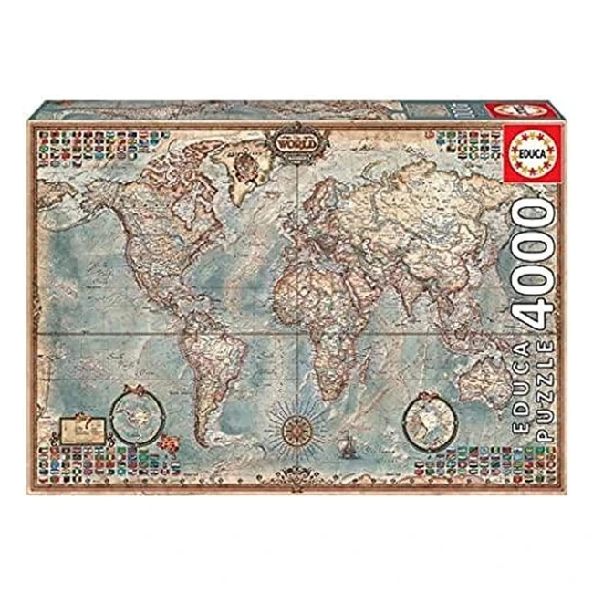 Puzzle Mapamundi Historico Educa 4000 pices - Carte du Monde Unique