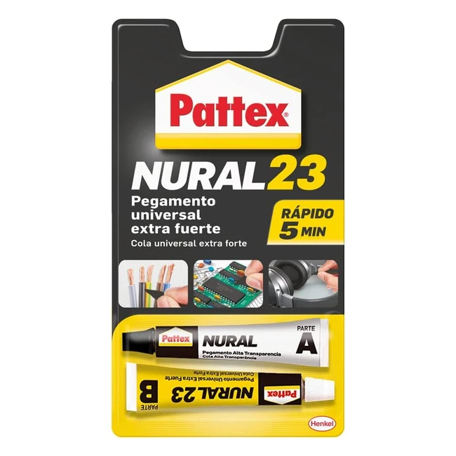 Pattex Nural 23 - Pegamento Universal Extra Fuerte para Múltiples Materiales - 2x11ml