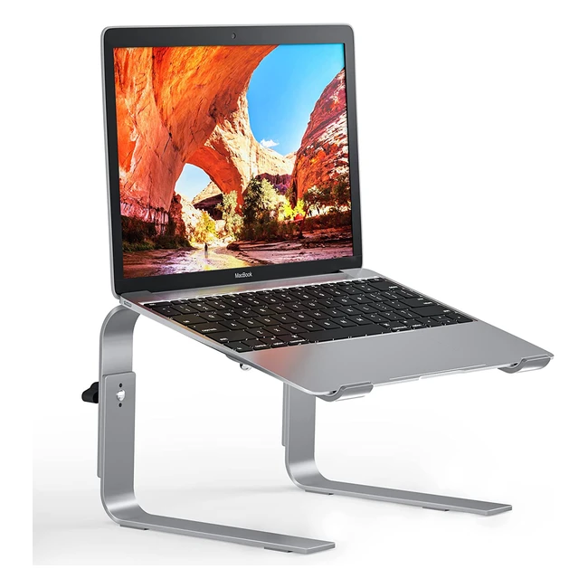 Soporte portátil Bontec para laptops de 10-17 pulgadas, ergonómico y ajustable en altura, hasta 8 kg - Plata