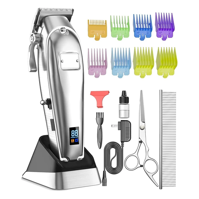 Oneisall Professional Dog Clippers - 2 Speed Cordless Pet Clippers for Thick Hair