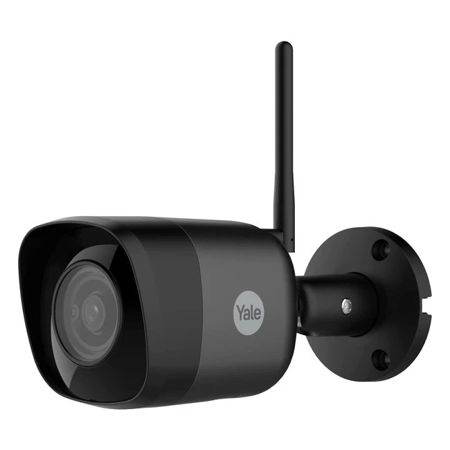 Caméra de surveillance extérieure Yale SVDB4MXB IP WiFi HD 4MP H265 étanche IP67 avec vision nocturne et détection de mouvement et de visage