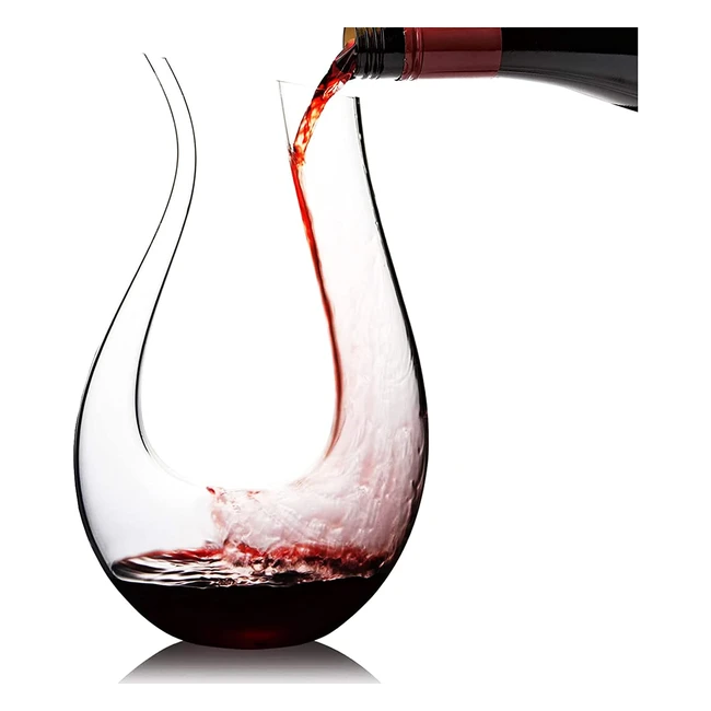 Cooko Decanter per Vino - Caraffa per Vino Soffiato a Mano - Aeratore Decantatore per Rosso - Accessori per Vino 1500ml