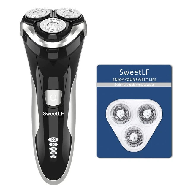 SweetLF Electric Shaver for Men - Wet  Dry Rechargeable Cordless Razor IPX7 