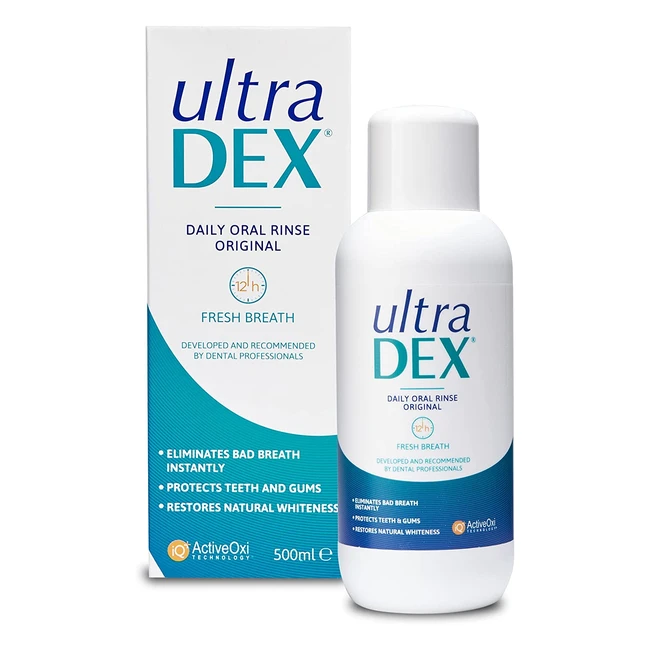 Ultradex Daily Oral Rinse 1000ml - Restores Whiteness, Protects Teeth and Gums, Eliminates Bad Breath