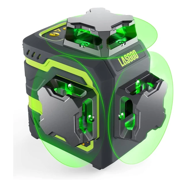 Livella laser autolivellante LG3D di Lasgoo - Raggio verde a 360 con batterie 