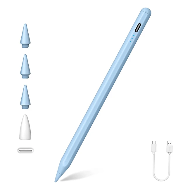 Apple iPad Stylus Pen with Palm Rejection & Tilt Sensitivity - LED Indicators - Compatible with iPad 2018 & Later