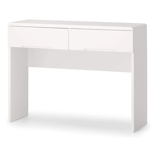 Dressing table Manhattan Bois High Gloss Blanc 100x35x77 cm - Julian Bowen - Rangement pratique et design élégant