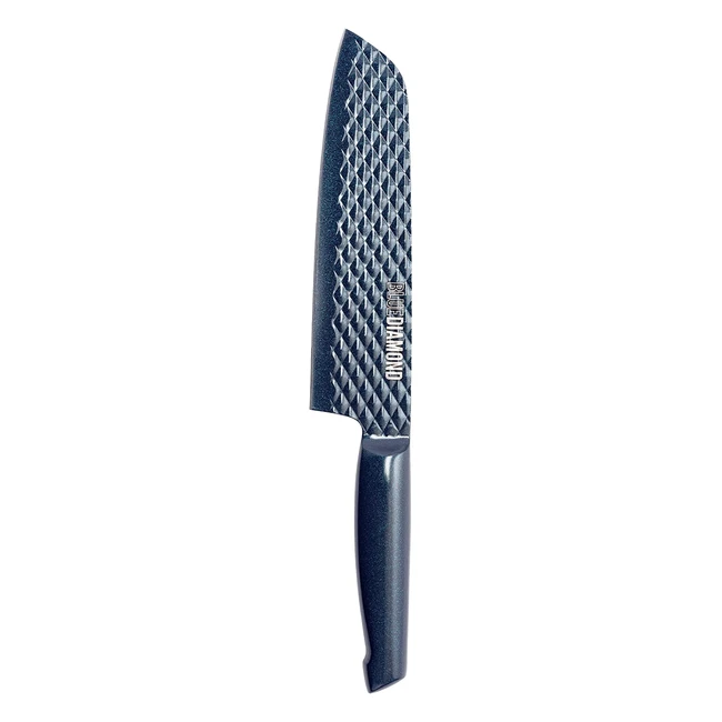 Couteau Santoku Blue Diamond Sharp Stone en inox 18cm - Rsistant au lave-vaiss