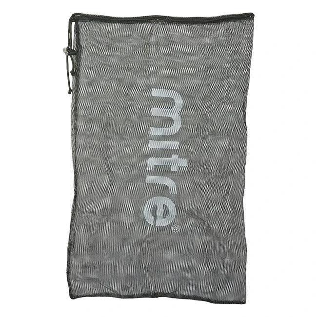 Mitre Black Mesh Ball Sack - Holds 10 Balls Quick-Drying  Secure Closure