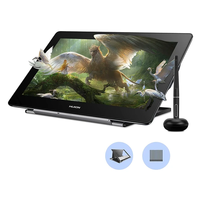 Tablette graphique Huion Kamvas Pro 16 4K UHD avec écran verre antiblouissement et stylet passif 8192 niveaux