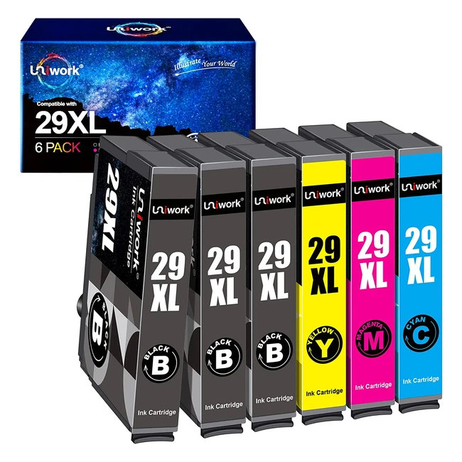 Cartucce sostituzione Uniwork 29XL per Epson 29 XL Fragola - 6 Pack