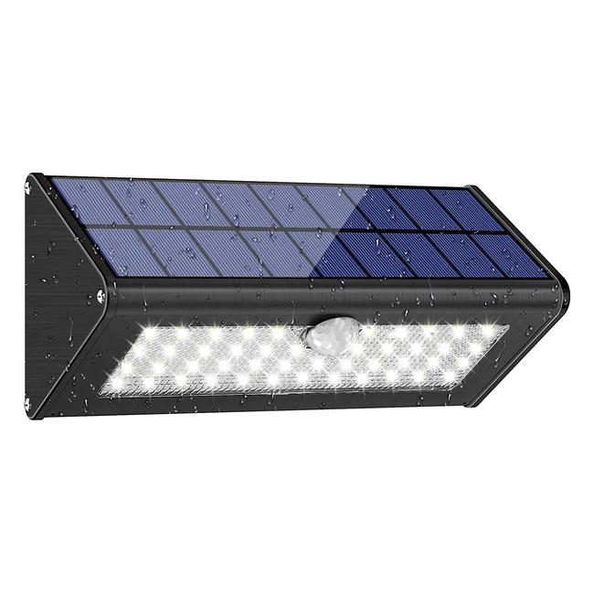 Lampe Solaire Extérieure Licwshi 46 LED avec Détecteur de Mouvement PIR - Étanche IP65 pour Jardin, Patio et Porche