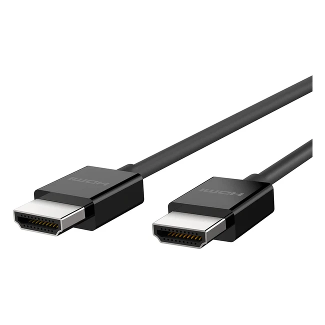 Cable HDMI Belkin 21 de alta velocidad Ultra 4K Dolby Vision HDR - Compatible con Apple TV - Negro