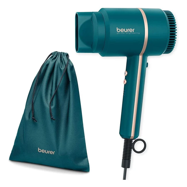 Beurer HC 35 Ocean - Sèche-cheveux compact ionique pour des cheveux brillants et lisses - 1600-2000W