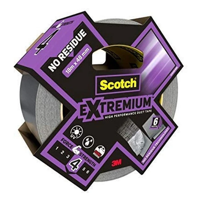 Scotch Extremium Duct Tape - No Residue, High Performance, Extra Strong Adhesive