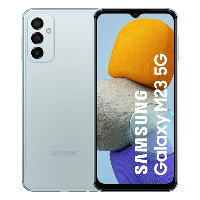 Samsung Galaxy M23 5G Smartphone - Sim Free 4GB RAM 128GB Storage Light Blue