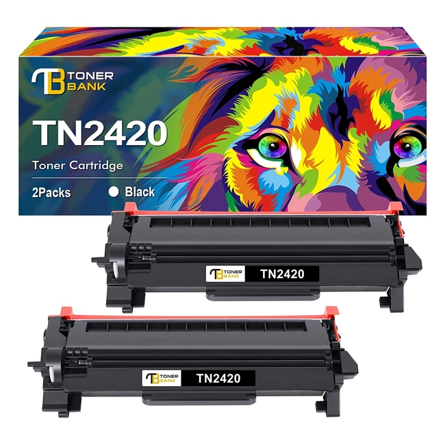 Toner Bank TN2420 Nero - Cartuccia Compatibile per Brother MFC L2710DW - Pagine 3000 - 2 Pack