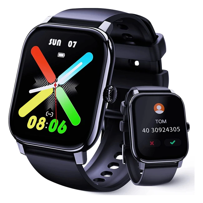 Smartwatch Uomo Llkboha HD Schermo Tattile IP68 Impermeabile con Cardiofrequenzi