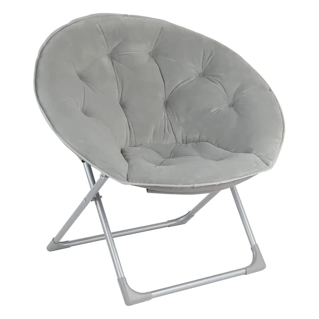 Bequemer Amazon Basics Faux Fur Shell Chair mit Metallrahmen - Klappbar und Platzsparend - Ideal für Zuhause oder Büro