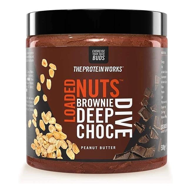 Burro di Arachidi Loaded Nuts al Cioccolato Brownie The Protein Works 500g