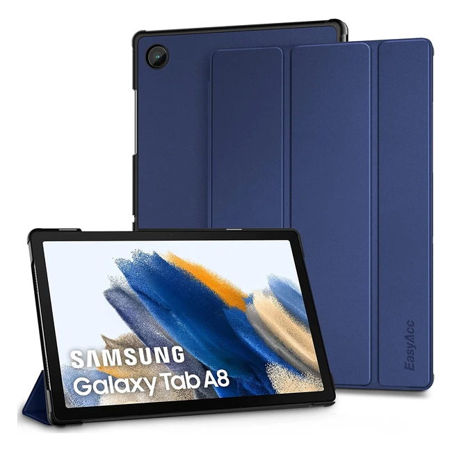 Coque EasyAcc pour Samsung Galaxy Tab A8 10.5 pouces - Protection ultra fine en cuir PU avec fonction support