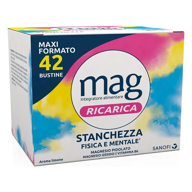 Mag Ricarica - Integratore Alimentare con Magnesio Pidolato Ossido e Vitamina B