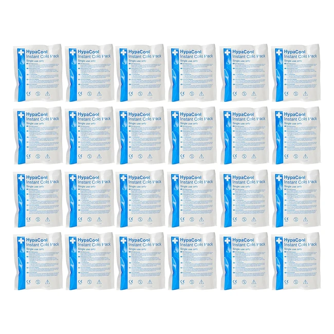 Hypacool Instant Cold Pack - Compact & Disposable - Sports Injuries & Pain Relief - Pack of 24