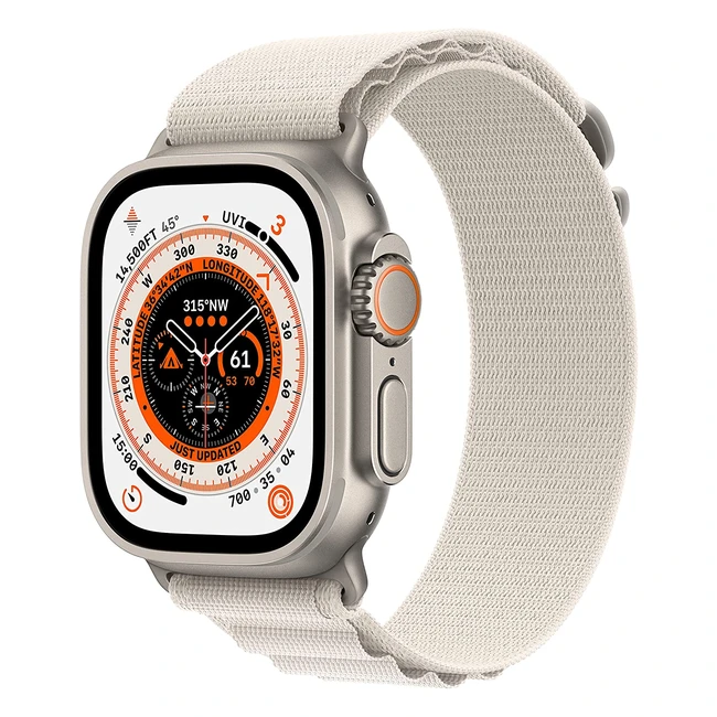 Apple Watch Ultra GPS Cellular 49mm Smart Watch - Titanium Case, Precision GPS, Extra-long Battery Life