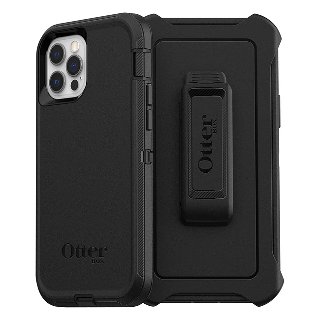 OtterBox Defender Case for iPhone 12/12 Pro - Military-Grade Drop Protection, Shockproof, Ultra-Rugged - Black