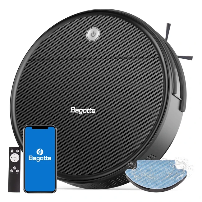 Bagotte Robot Vacuum Cleaner 3in1 w Gyro Navigation 150min Runtime WiFi  Ale
