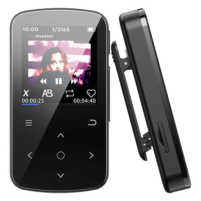 Lettore MP3 64GB Bluetooth 52 con Clip per lo Sport Pedometro Radio FM Scher