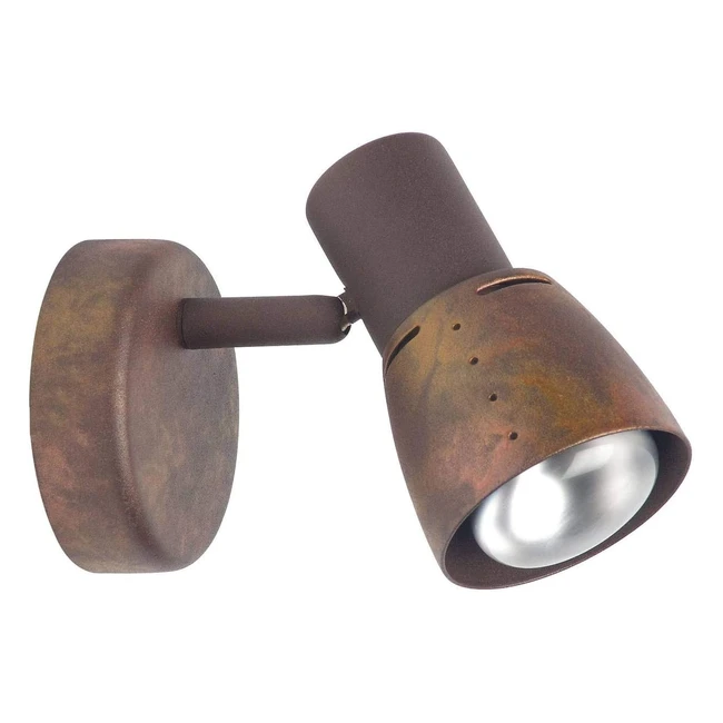 Lampe lave mur cuivre vieilli 1x R50 E14 40W - Tte pivotante - Adapt aux lam