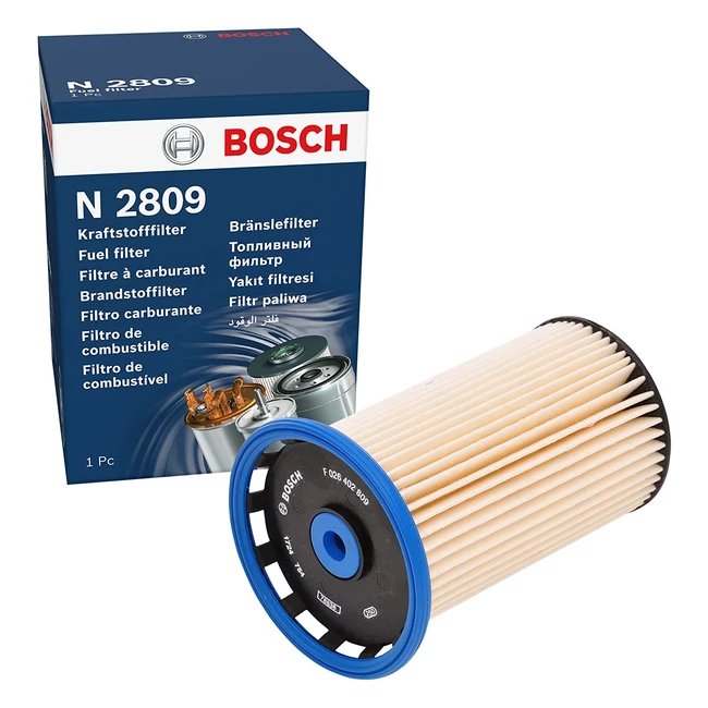Filtre Diesel Bosch N2809 - Rsiste  la chaleur pression et liquides agressi