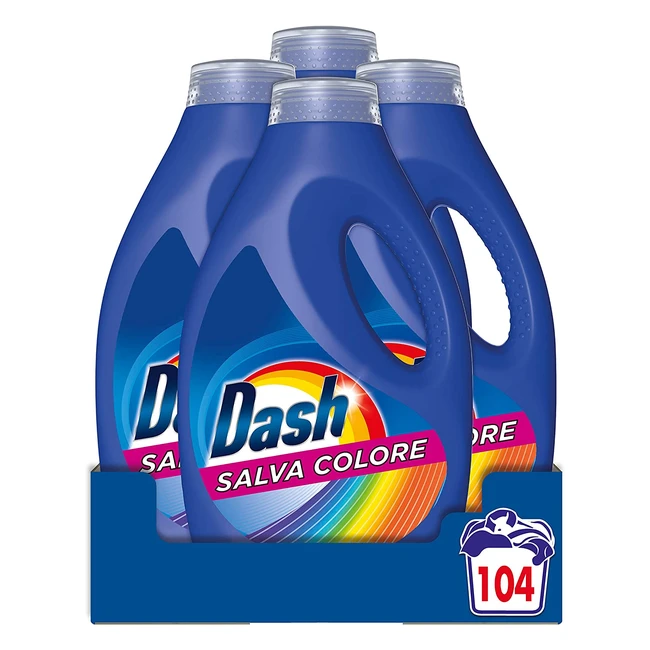 Dash Detersivo Liquido Lavatrice 104 Lavaggi - Salva Colore e Mantiene i Colori Vivaci