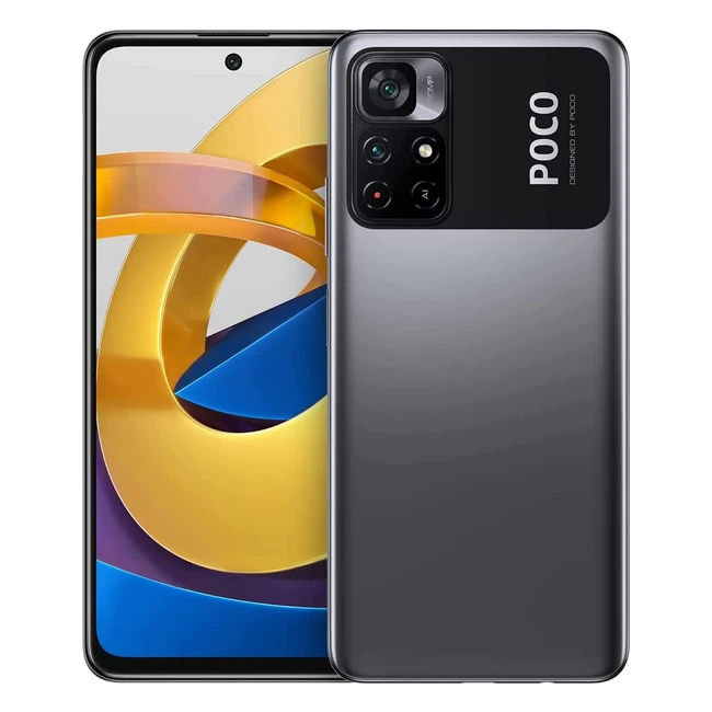 Smartphone Xiaomi Poco M4 Pro 128Go 6Go RAM Dual SIM - Noir | Écran 6.43'' | Processeur MediaTek Helio G96 2.05GHz | Triple caméra 64MP+8MP+2MP