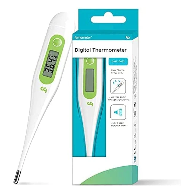 Femometer Digital Thermometer for Accurate Body Temperature Reading - Suitable for All Ages and Pets