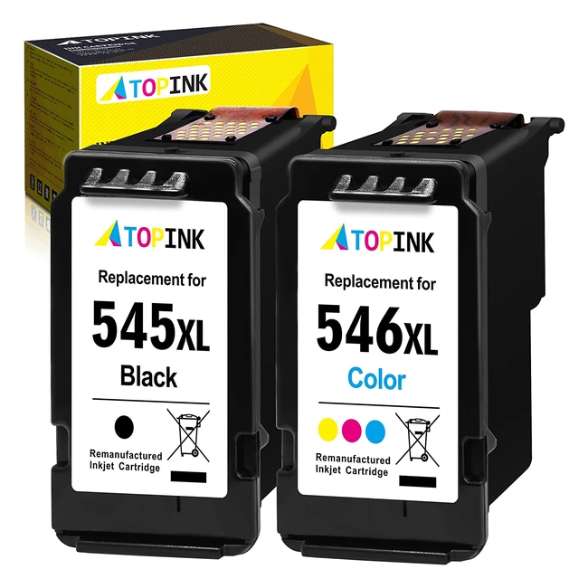 atopink 545 546 XL Ink Cartridges for Canon - High Yield PG545 Black CL546 Colou