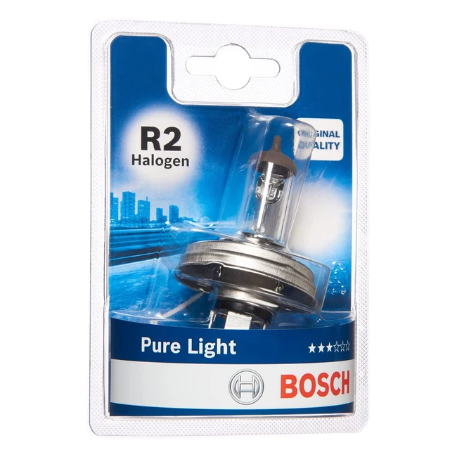 Lampe de phare Bosch R2 Halogen Pure Light 12V 4540W P45T - Longue durée de vie, haute qualité