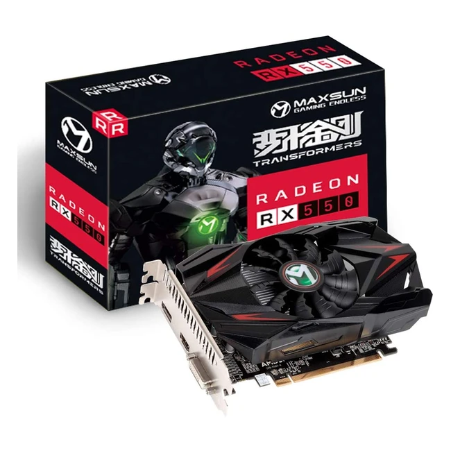 Tarjeta Gráfica MAXSUN AMD Radeon RX 550 4GB GDDR5 - GPU 128 bits para PC - DirectX 12
