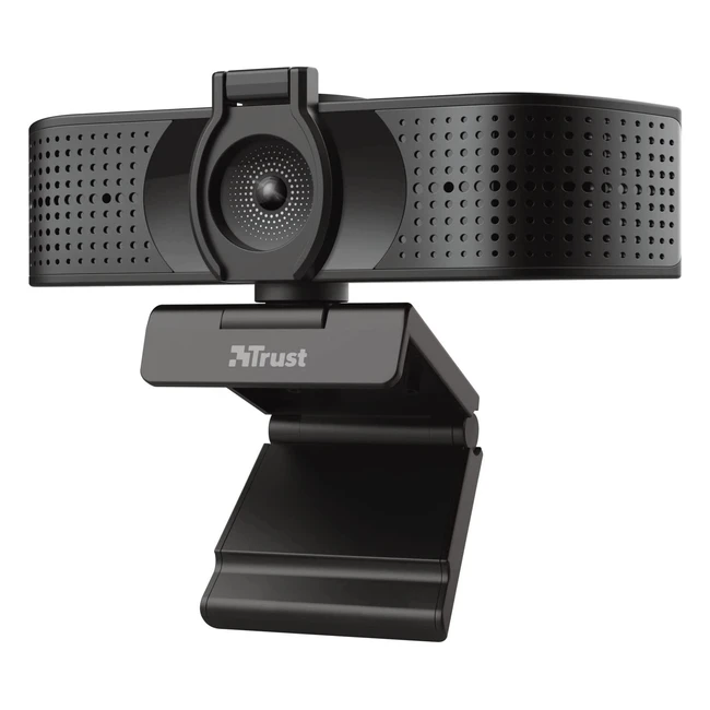 Trust Teza 4K Ultra HD Webcam - High Quality Image, Dual Microphones, Autofocus - Perfect for Teams, Zoom, Skype - PC, Laptop, Mac, MacBook - Black